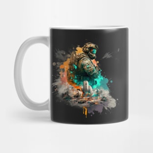 Soldier watercolor print Mug